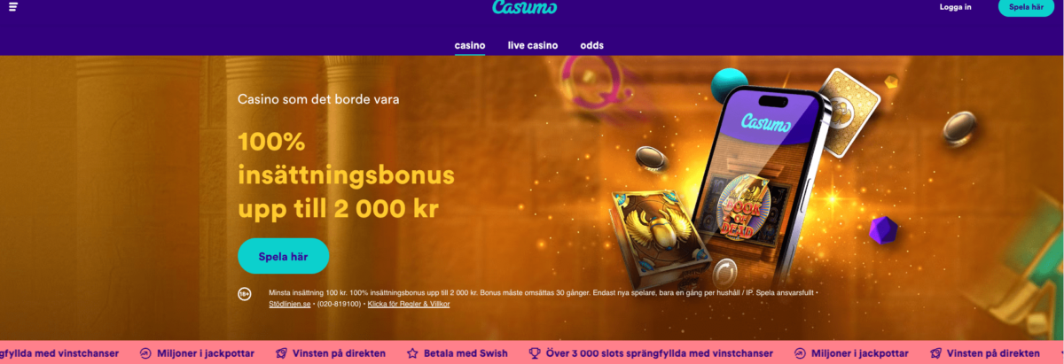 casumo casino bonus 2000kr