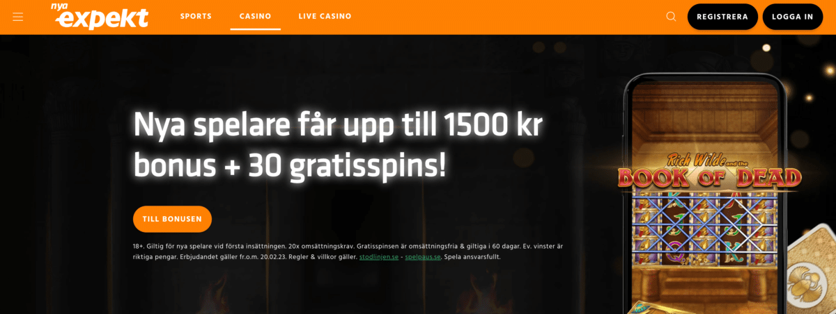 expekt casino framsida