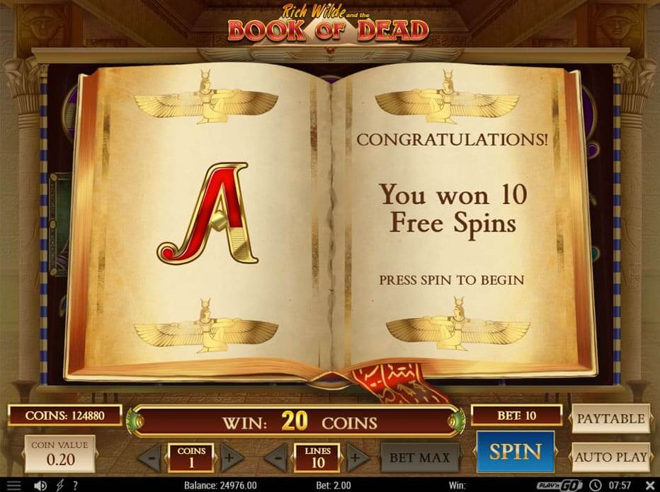 free spins i slot exempel