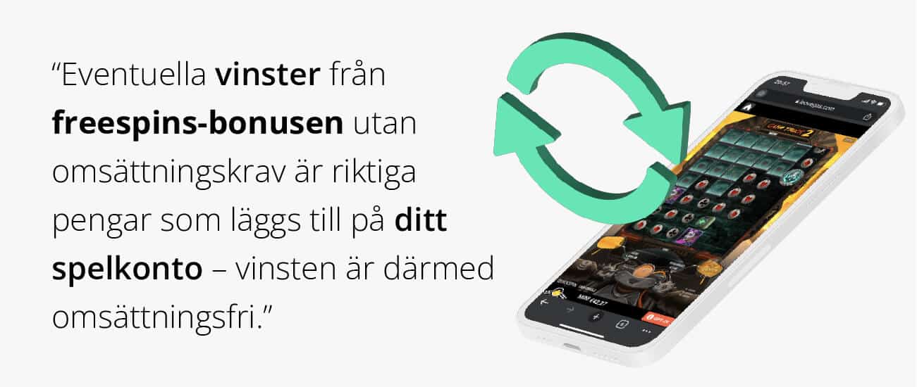 free spins utan omsättningskrav