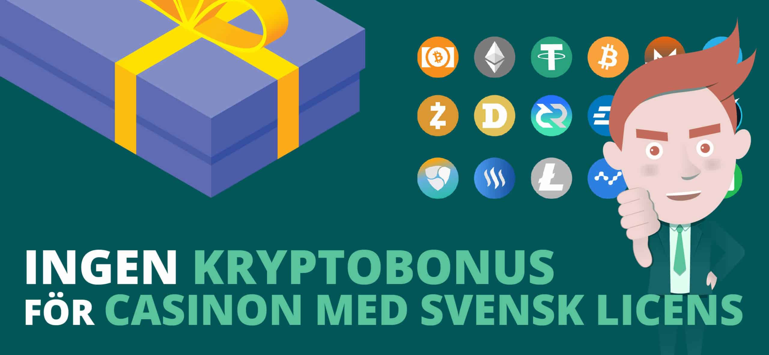 ingen kryptobonus på casino med svensk licens