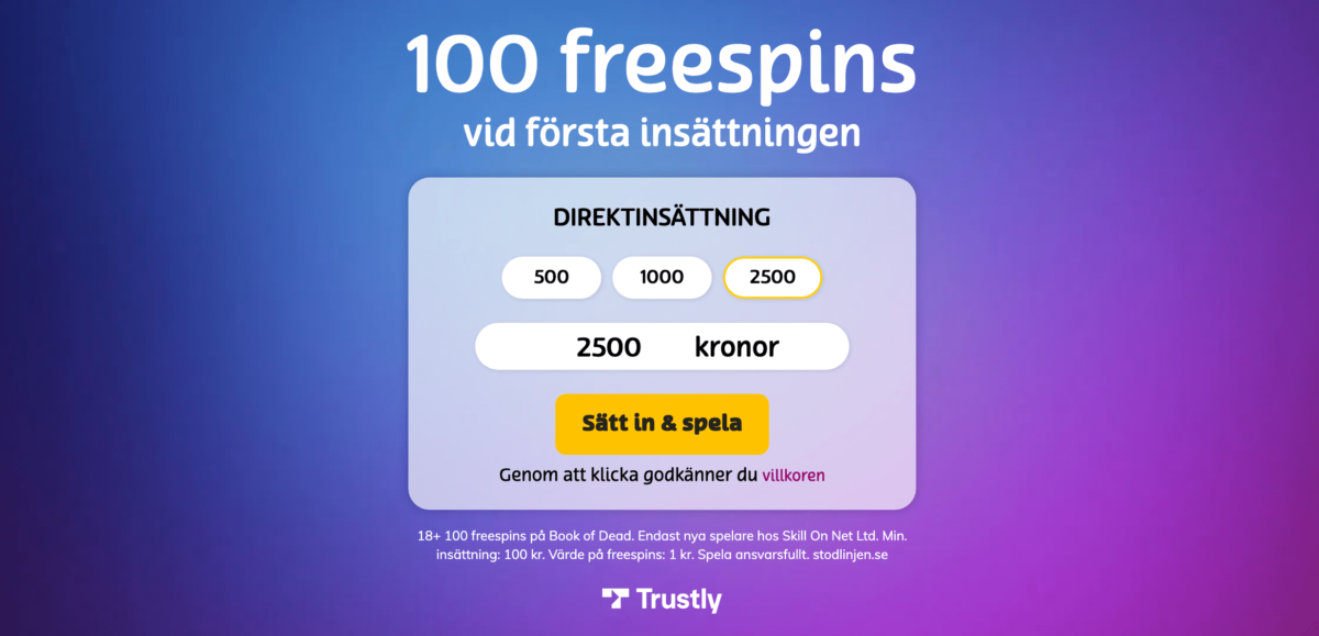 PlayOJO välkomstbonus