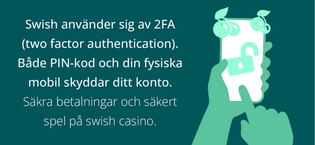 spela säkert med 2fa hos svenskt casino med swish