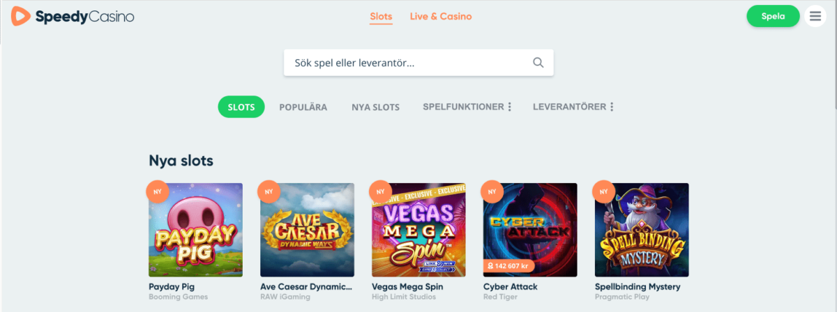 speedy casino utan bonus