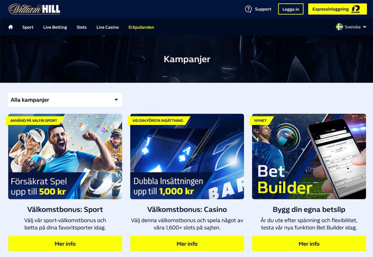 william hill kampanjer