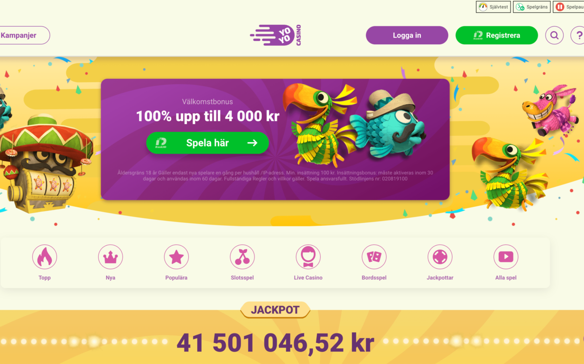 yoyo casino bonus 4000 kr