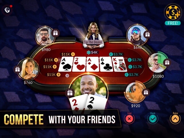 socialt casinospel zynga poker